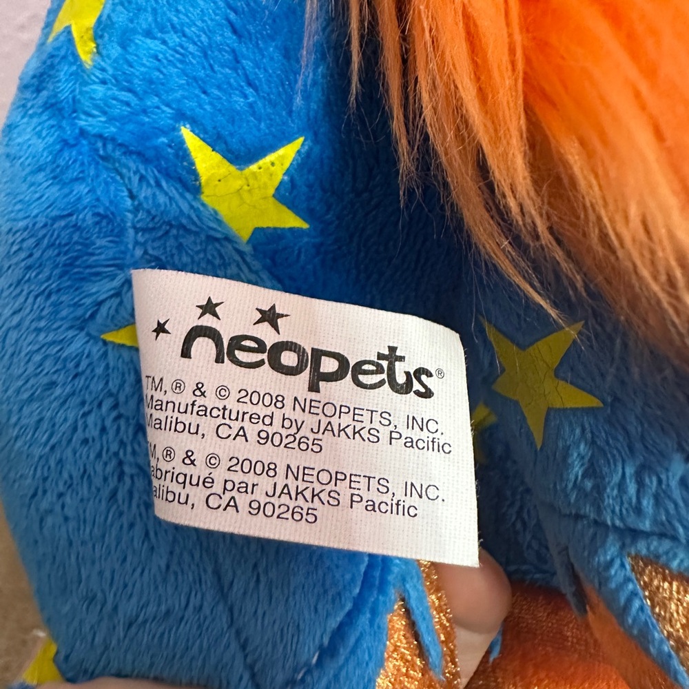 Neopets Starry Uni Blue Unicorn Pegasus 11" Plush Jakks Pacific 2008 horse star - Picture 6 of 10